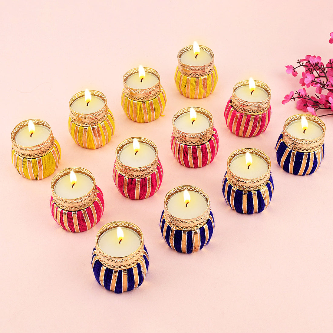 Matki Diya Tea Light Candle Holder with Tealight