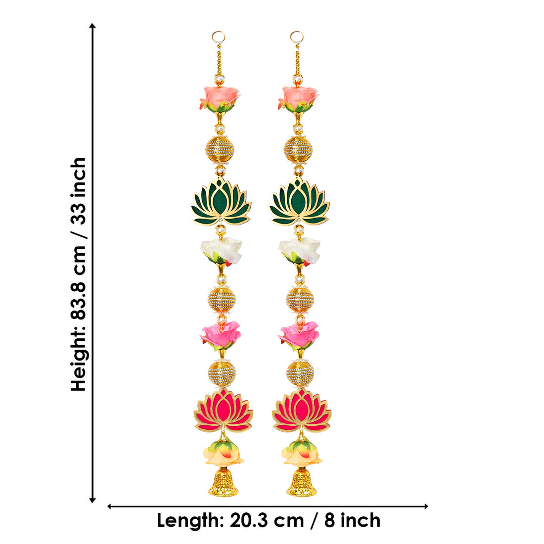 Elegant Lotus with Artificial Flower Side Door Wall Hangings