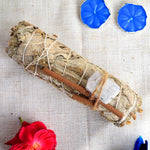 MAXICAN INCENSE SAGE WITH RAINBOW MOONSTONE CRYSTAL HEALING SMUDGE