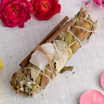 MAXICAN INCENSE SAGE WITH CLEAR QUARTZ CRYSTAL HEALING SMUDGE