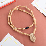 Tulsi Flat Mala with handcrafted flat Tulsi beads and a Radha pendant, ideal for devotional wear and spiritual practices. India’s Premium Jap Mala Store- www.satvikstore.in
