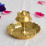 Elegant Brass Agarbatti Stick Stand with Ash Catcher