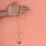 Celestial Echoes The Guruji Neck Mala's Whisper of Divinity