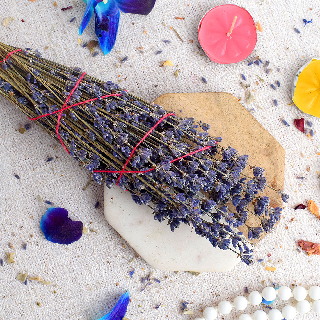 LAVENDERS WITH CLEAR QUARTZ POINTER HEALING SMUDGES