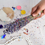 LAVENDERS WITH CLEAR QUARTZ POINTER HEALING SMUDGES