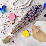 LAVENDERS WITH CLEAR QUARTZ POINTER HEALING SMUDGES