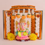 Traditional Handcrafted Deity Idol Background Phool Bangla