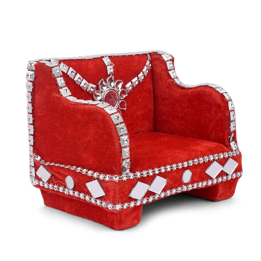 Royal Handcrafted Velvet Singhasan for Laddu Gopal - Small