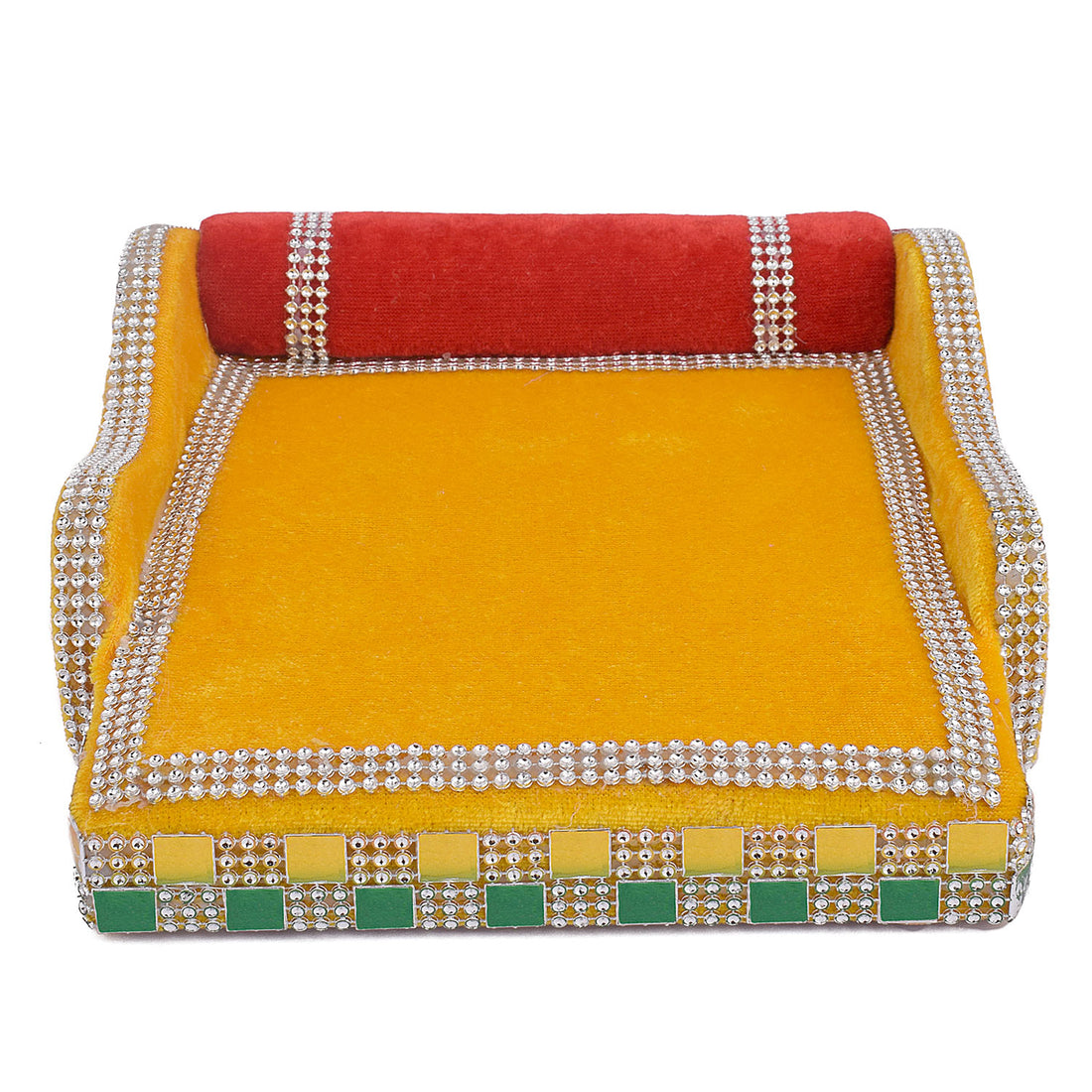 Serenading Laddu Gopal: Velvet Bed Large