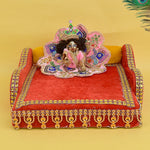 Serenading Laddu Gopal: Velvet Bed Medium
