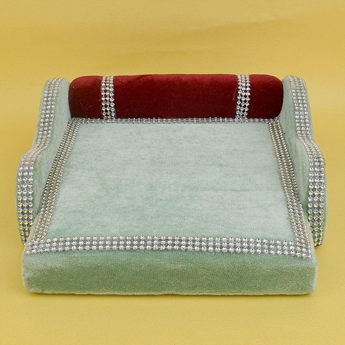 Serenading Laddu Gopal: Velvet Bed Large