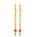 Marigold Lotus Hanging with Golden Bells – Ethnic Festival Decor