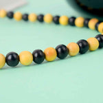 Ebony & White Scented Mala 108+1 Beads Peace & Positivity Govt Certified