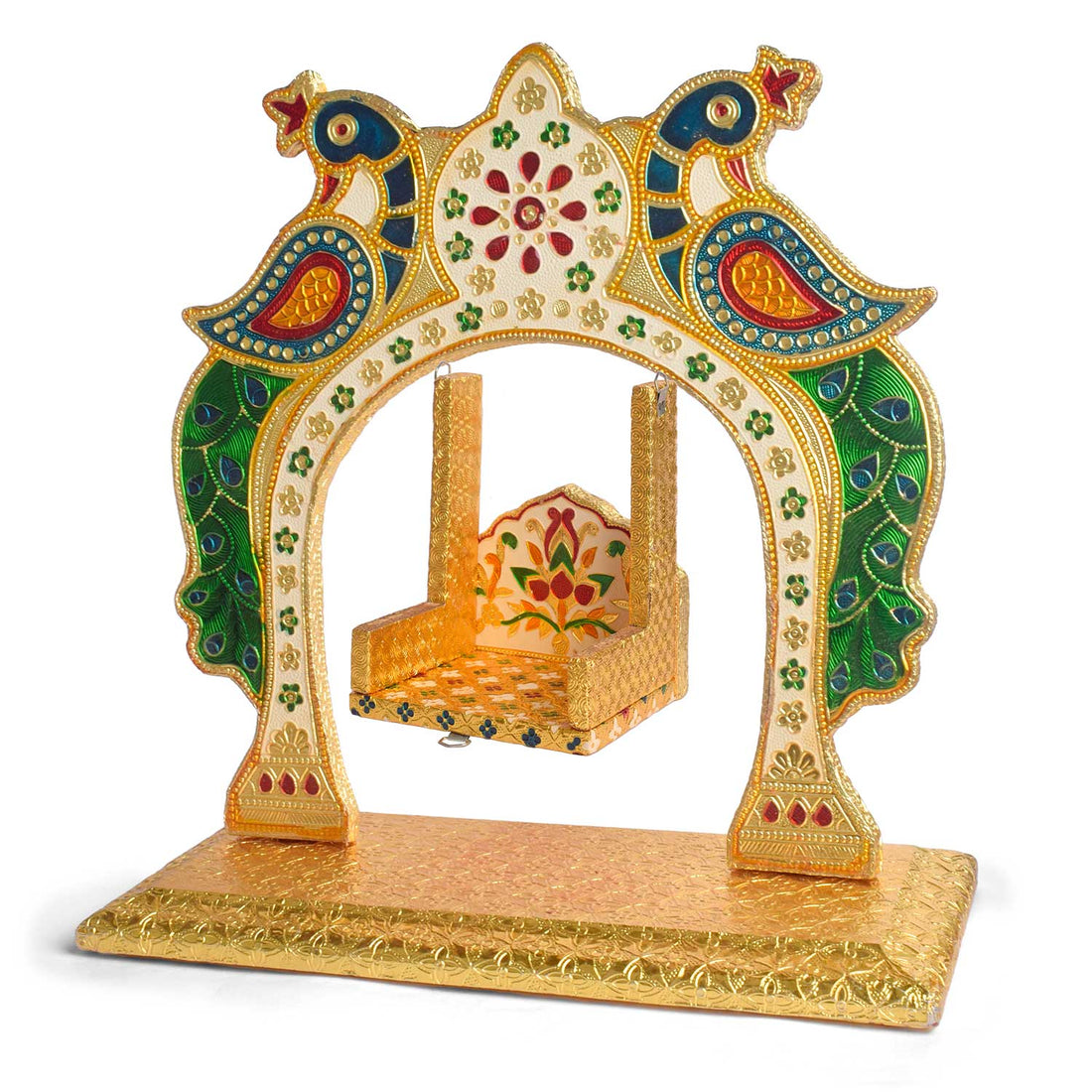 Majestic Golden Meenakari Jhula  for Laddu Gopal