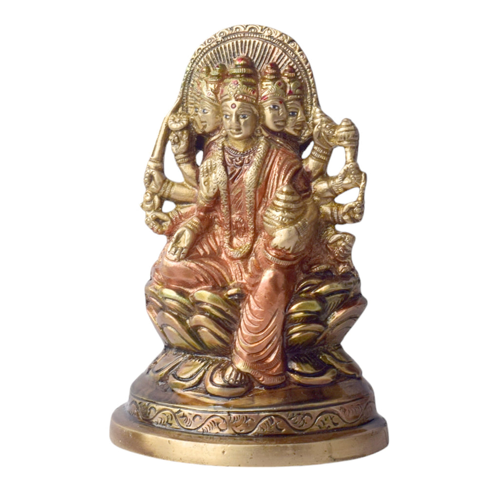 The 5.5 Inch Panchmukhi Laxmi Idol Symbol of Prosperity and Divine Blessings is a beautifully crafted idol that embodies the powerful and multifaceted energy of Goddess Laxmi, the deity of wealth, prosperity, and abundance. This unique idol features Panchmukhi (five-faced) Laxmi, representing the five different aspects of life that she governs – wealth, health, education, prosperity, and peace.