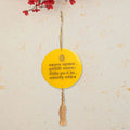 Decorative Epoxy/Resin Ganesh Mantra Yellow Frame Car/Wall Hanging – Spiritual hanging with Ganesh Mantra in a vibrant yellow resin frame, ideal for car, home, or office decor. India’s Largest Pooja Accessories Brand – www.satvikstore.in