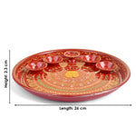 10 Inch Stainless Steel Aarti Thali Set (Ganpati Design)