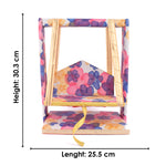 Divine Laddu Gopal Jhula with Floral Print