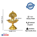 5 – 5.5 Inch Vishnu Stand Brass Diya with Stand