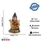 3.2 Inch Brass Ram Lalla Bal Roop Statue in Colored