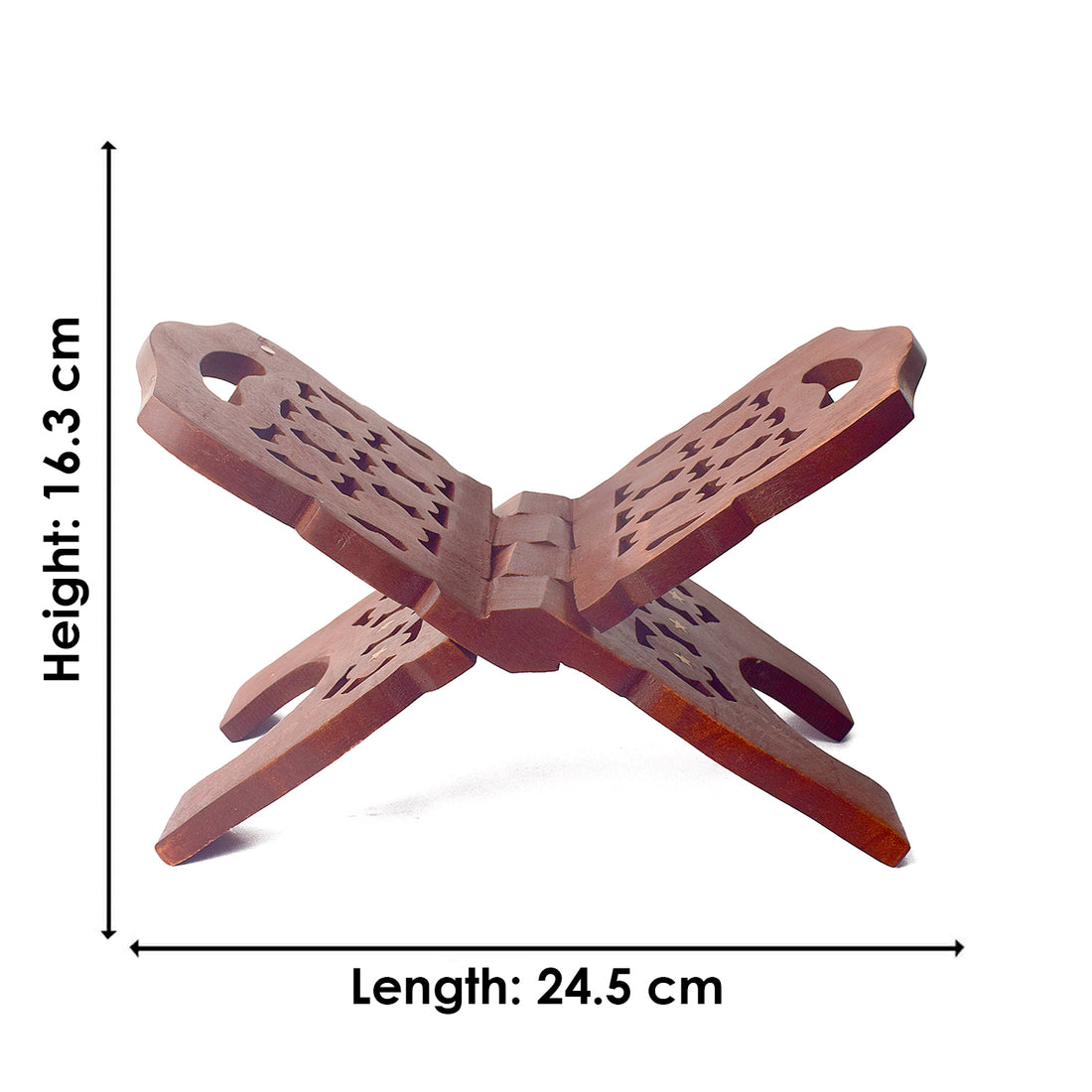 Wooden Foldable Rehal Book Stand for Pooja and Holy Books