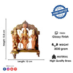 5.4 Inch Elegant Brass Ram Darbar Murti - Small