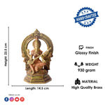 9.2 Inch Brass Goddess Saraswati Statue