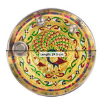 Stainless Steel Peacock Printed Pooja Thali Set