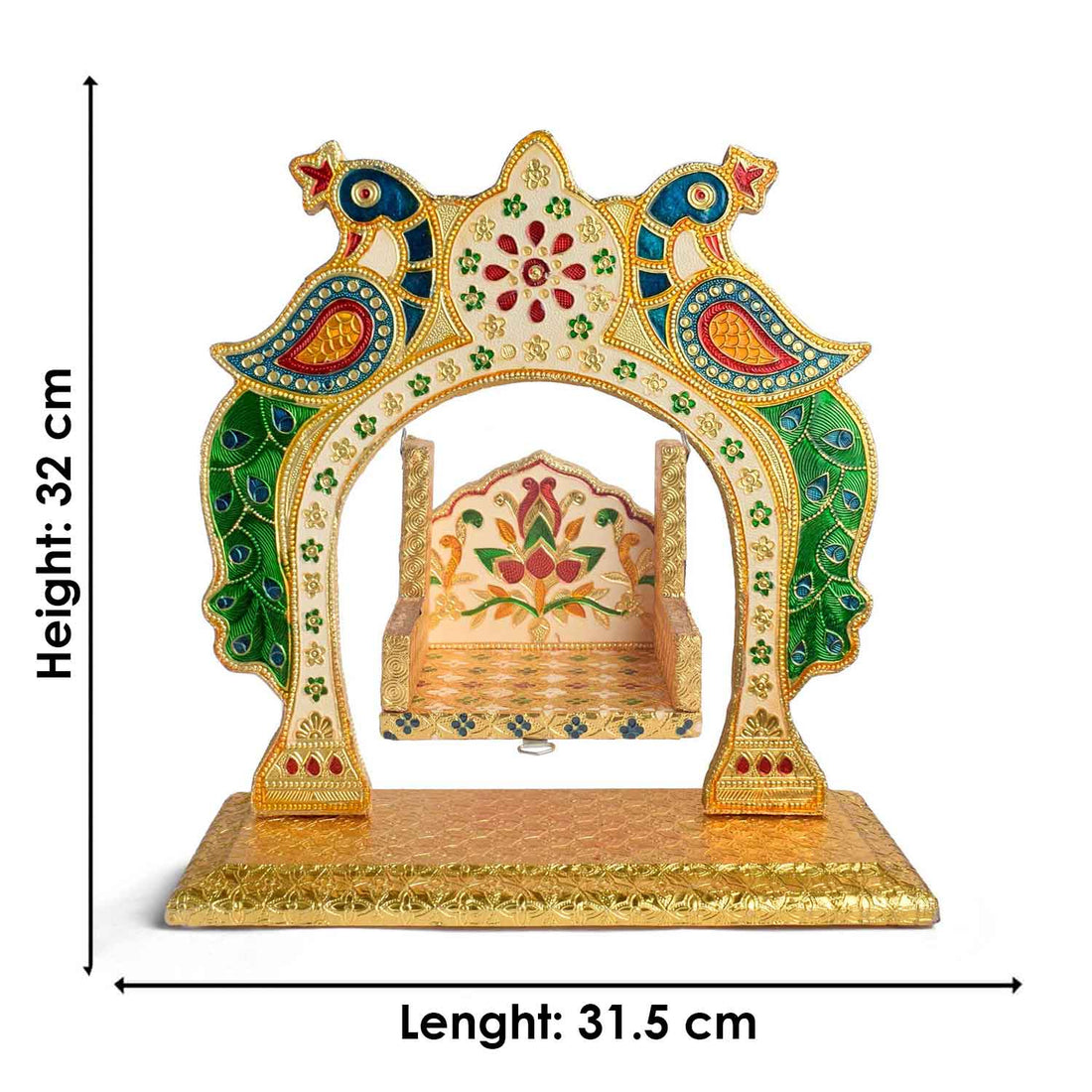 Majestic Golden Meenakari Jhula  for Laddu Gopal
