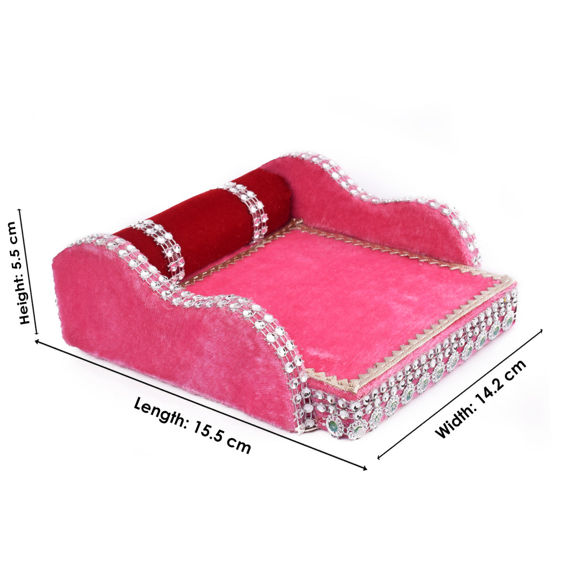 Laddu Gopal's Royal Velvet Bed