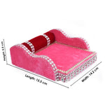 Laddu Gopal's Royal Velvet Bed