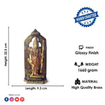 8.4 Inch Exquisite Brass Ram Idol with Bow in Colored