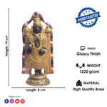 7.5 Inch Graceful Brass Venkateswara Swamy Statue