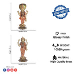 15.4 Inch Big Brass Vishnu & Laxmi Murti