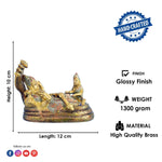 3.9 Inch Small Brass Vishnu Laxmi Murti