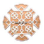 Traditional Elegance: 1 PCS Reusable MDF Wooden Rangoli Stencils