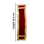 Maroon Velvet Ganpati Idol Patka with Classic Gold Border