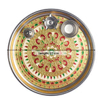 Printed Stainless Steel Aarti Plate Set