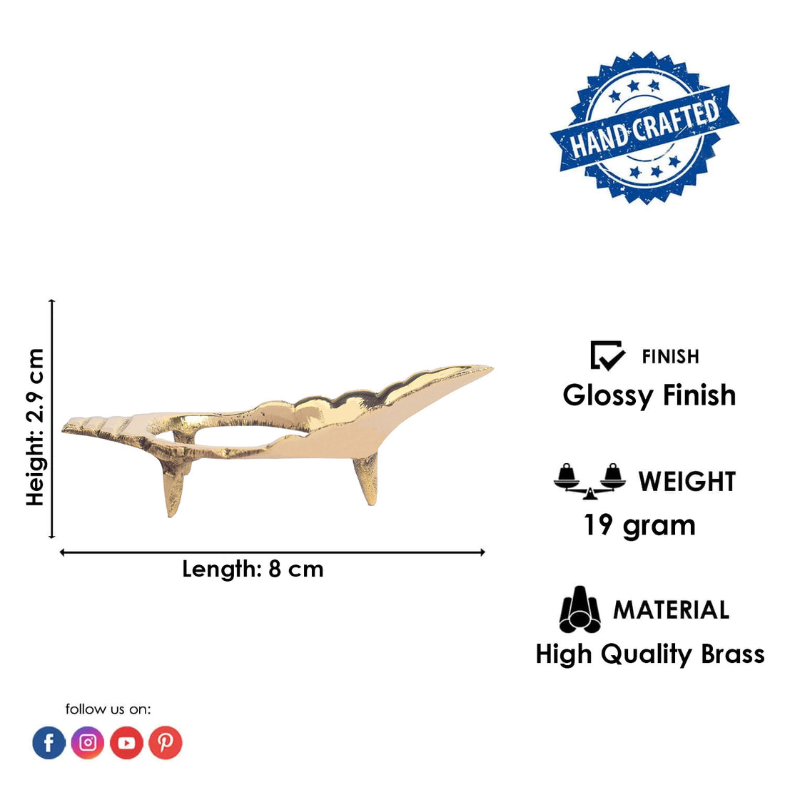 Elegant Brass Shankh Stand