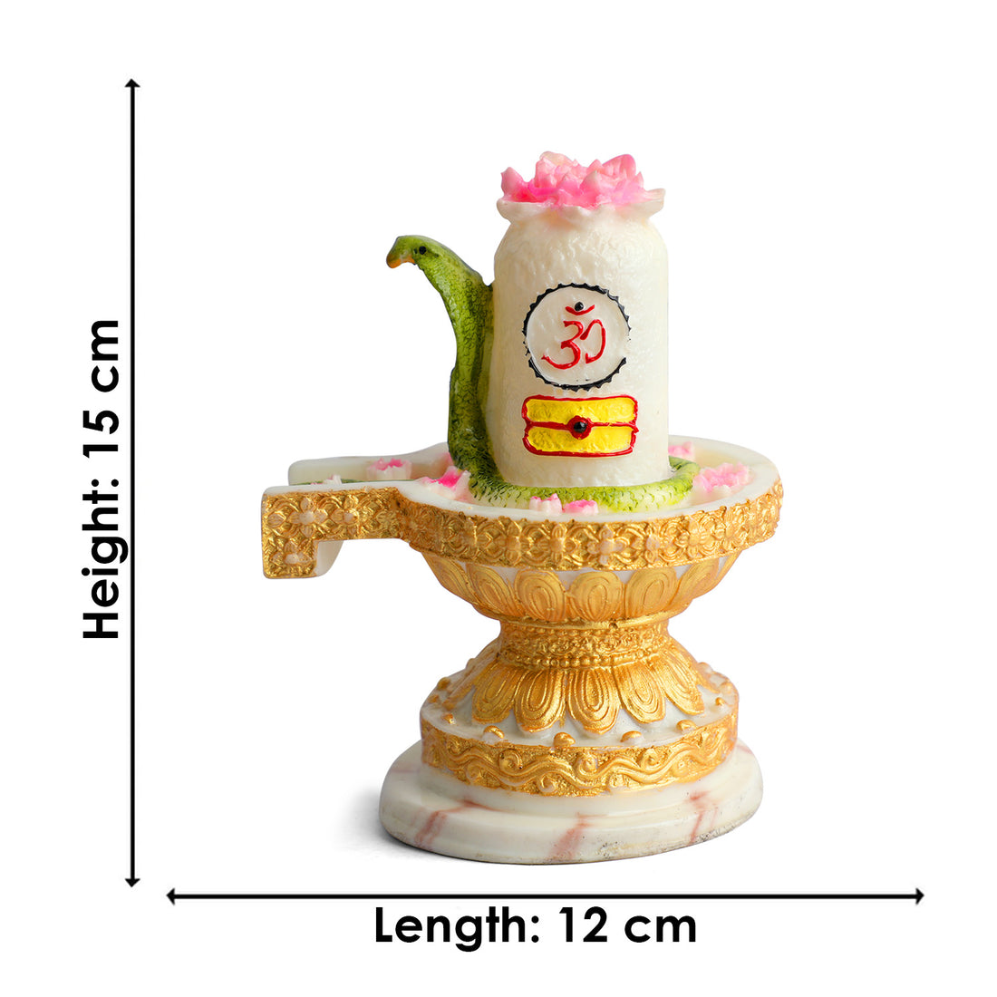 Premium Mahadev Shivling Resin White Statue