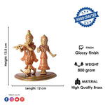 5.3 Inch Divine Radha Rani And Krishna Kanhaiya Brass Idol