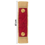 Premium Maroon Velvet Ganpati Idol Patka with Gold Medallion