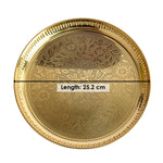 Traditional Vintage Brass Floral Thali