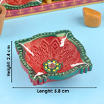 Illuminated Festivities Artisanal Clay Diyas for Diwali Set of 12