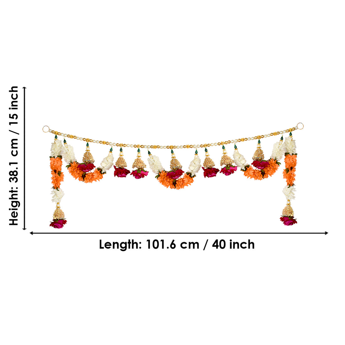 Beautiful Flower Toran with Side Latkans (Color-Assorted)