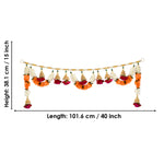 Beautiful Flower Toran with Side Latkans (Color-Assorted)
