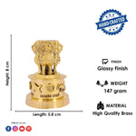 3 Inch Brass Ashoka Pillar – Miniature Indian Art Sculpture for Display