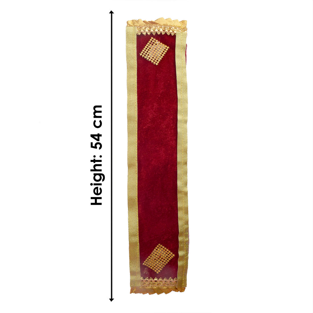 Handcrafted Maroon Velvet Ganpati Idol Patka