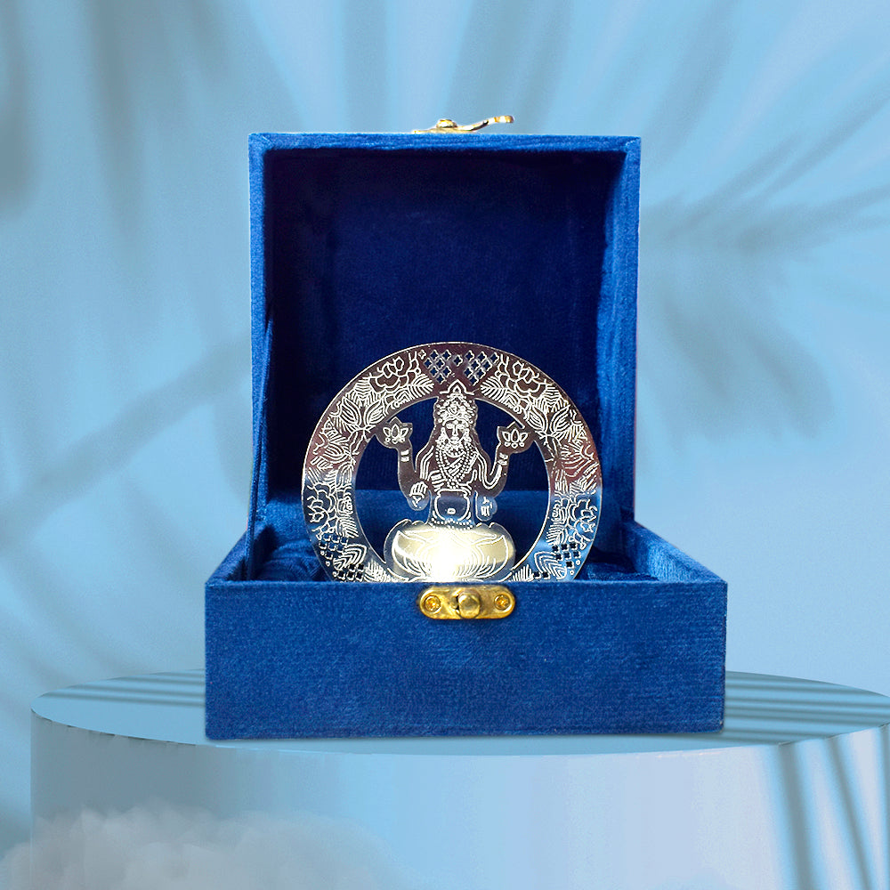 Divine Silver Lakshmi Tea Light Candle Holder – Elegant Metal Diya for Home, Pooja Room and Festive Decoration. India’s Largest Brass Idols Brand - www.satvikstore.in
