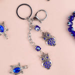 Double Owl Evil Eye Keychain | India’s Largest Pooja Accessories Brand – www.satvikstore.in